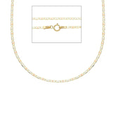 Halskette 18 Karat Gold in Tricolor für Damen & Herren - MBA030TC